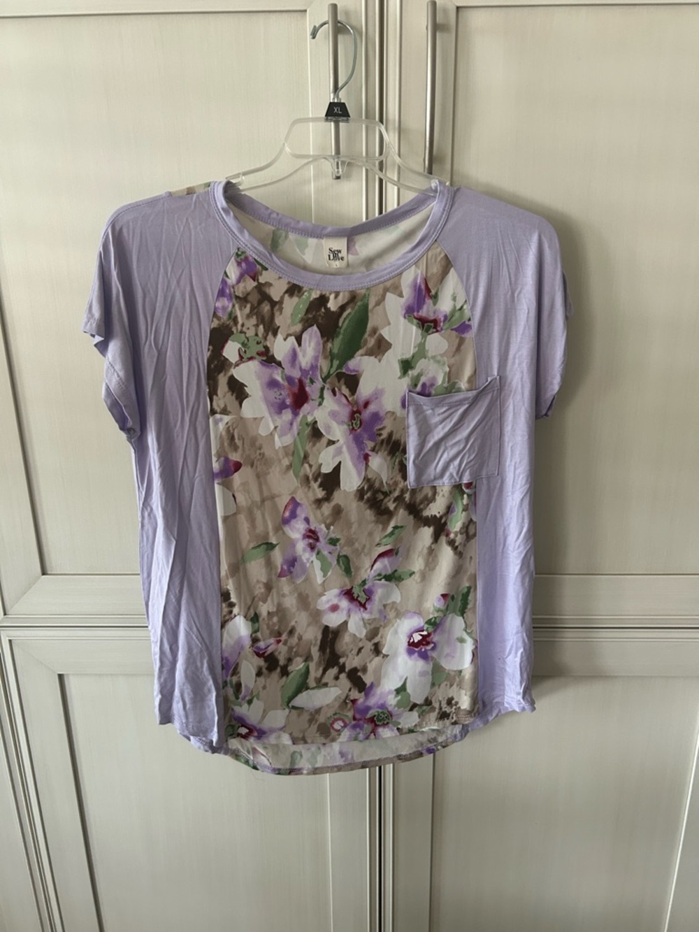 Sew In Love Lavender Floral Raglan Tee
